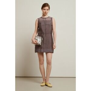 Soeur Claire Dress Sz 8 Sheer Organza- Cafe Leandra Collab Editorial look NWT